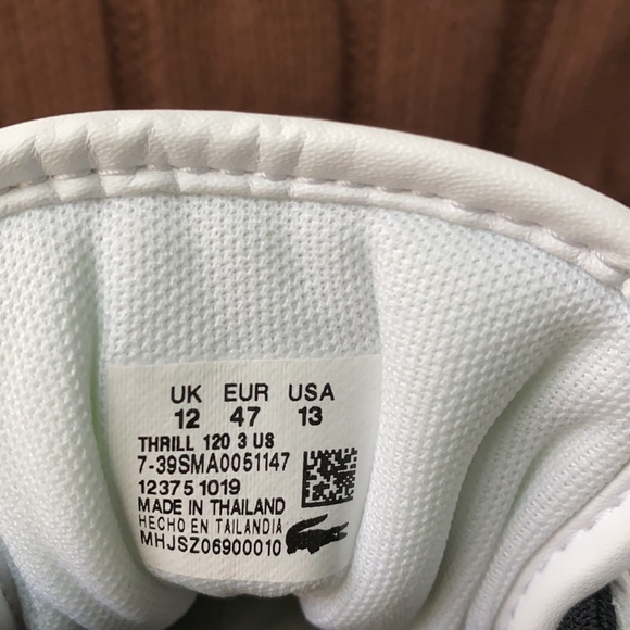 Men’s Lacoste sneakers.NWT.White with black details - Picture 6 of 7